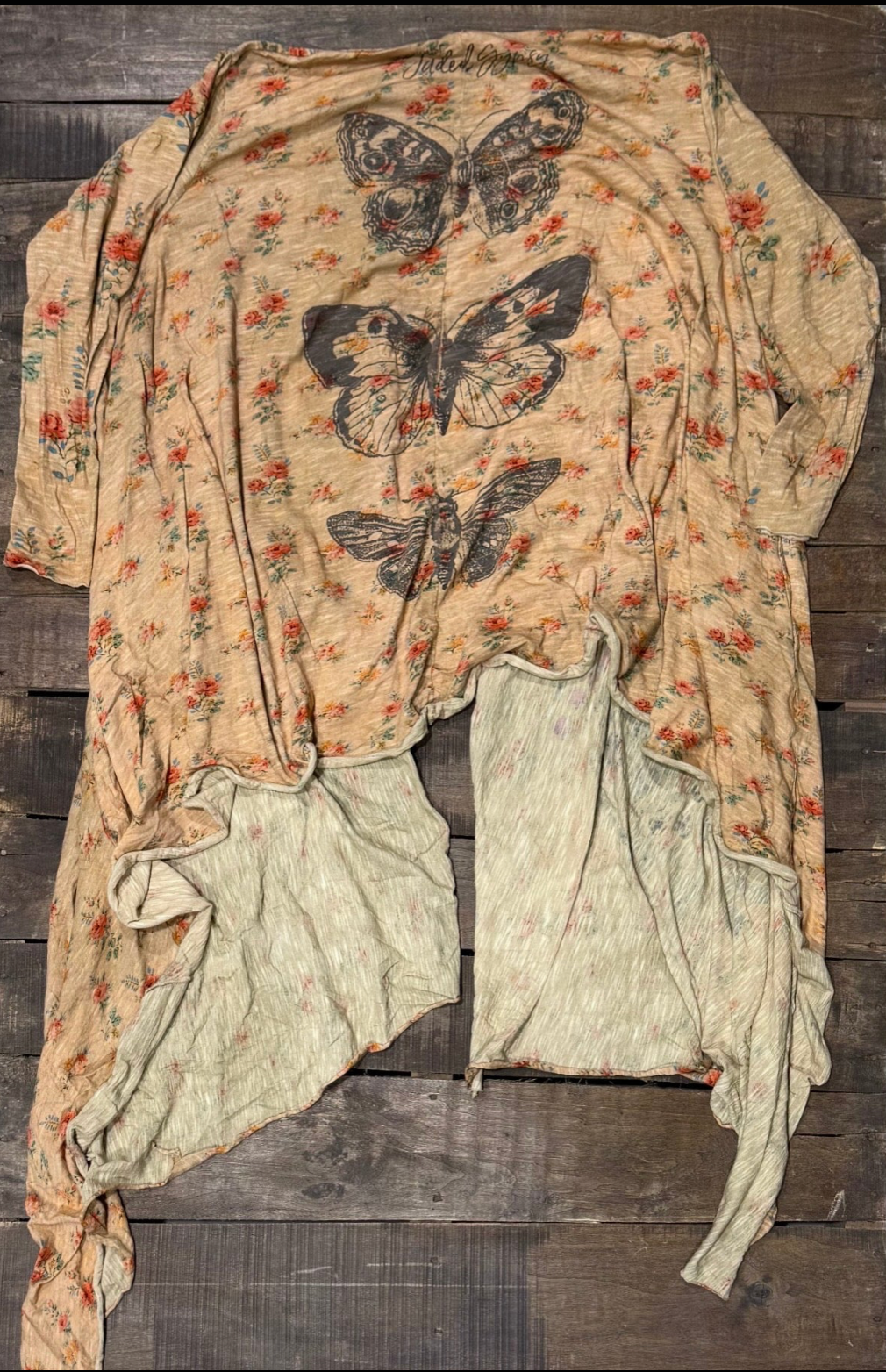 House of Jaded Gypsy Loose Ends Cardigan- Peaceful Garden