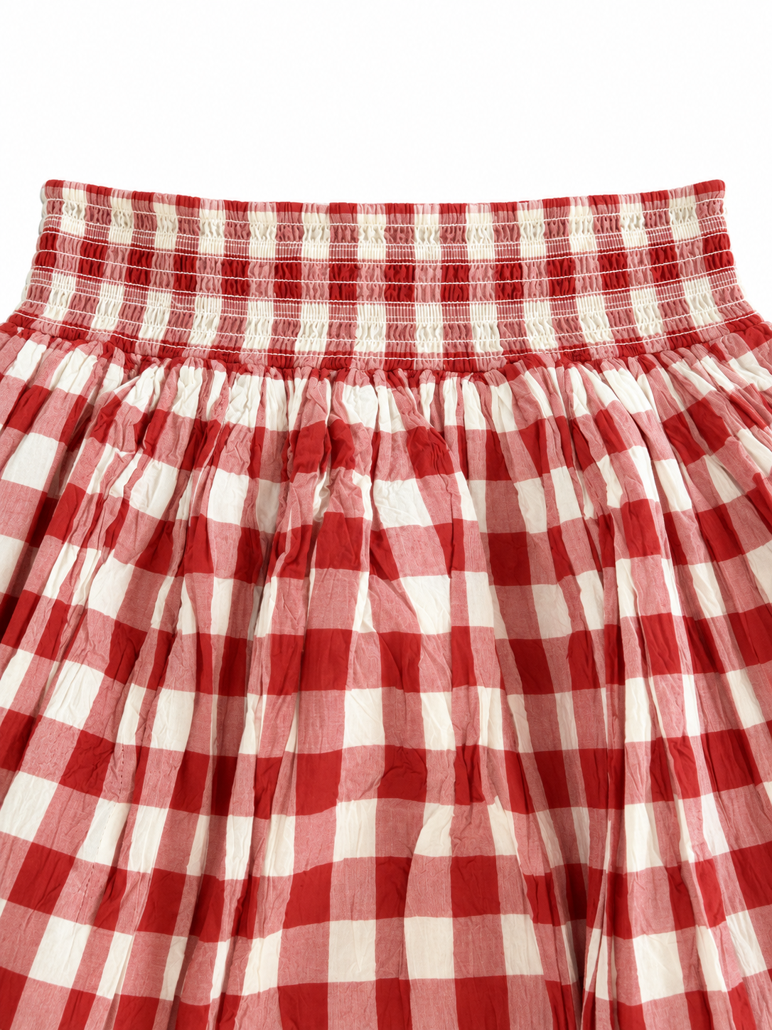 Paper Lace Gingham Skirt with Crinoline