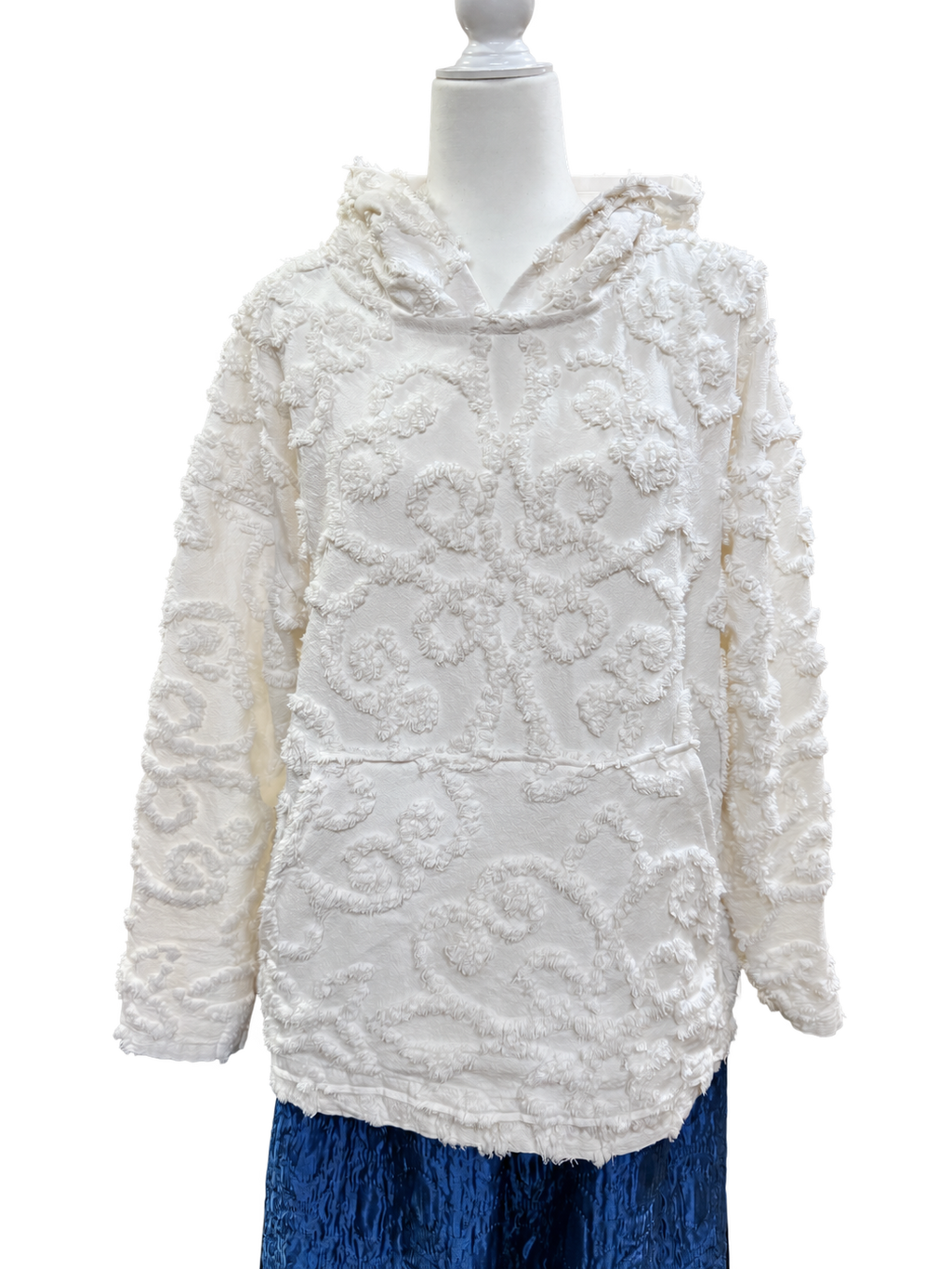 Quilted hoodie by BMANN by Bridget White Chenille