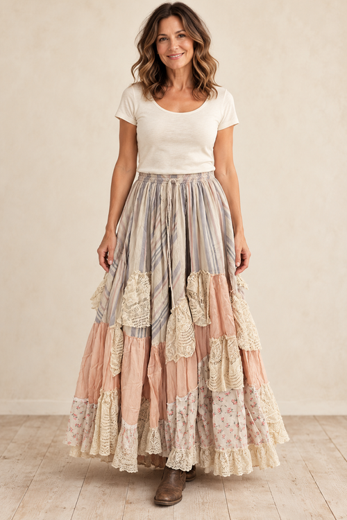 A Rare Bird Ragged Rose Skirt