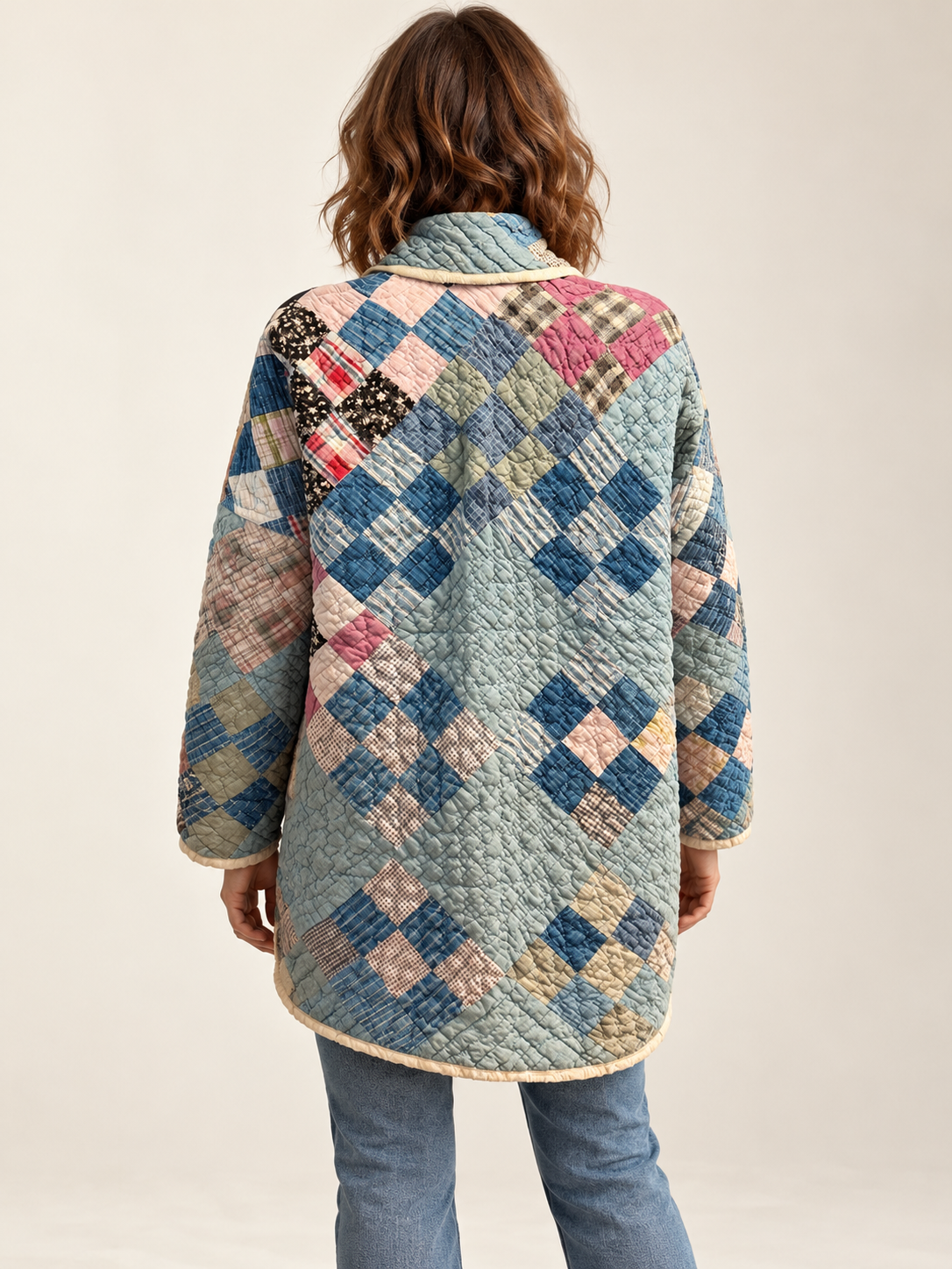 Vintage Quilt in Blues Coat