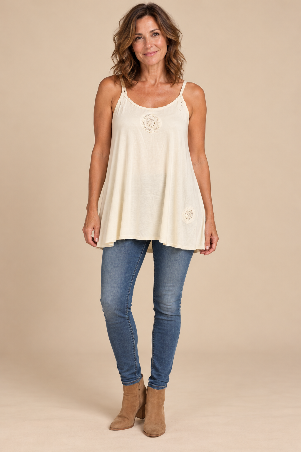 Paper Lace Cream Cami