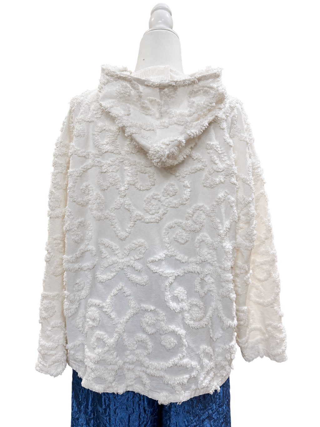 Quilted hoodie by BMANN by Bridget White Chenille