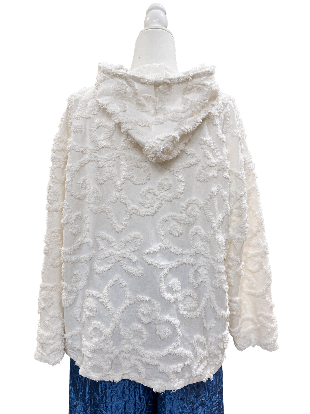 Quilted hoodie by BMANN by Bridget White Chenille