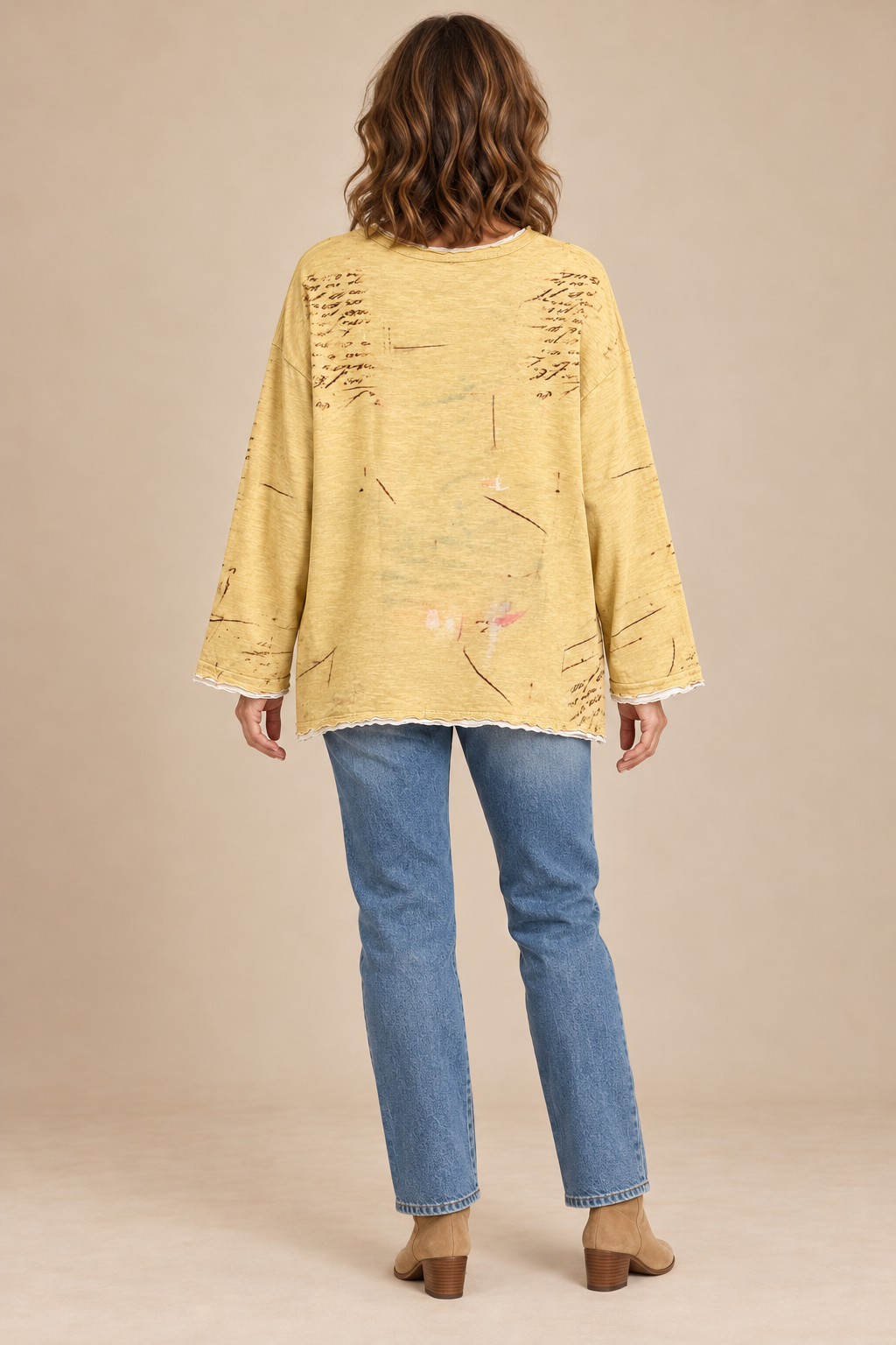 Paper Lace Yellow Rose Graphic T-Shirt
