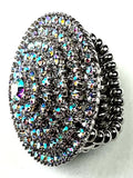 Oval Bling Crystal Stretch Ring