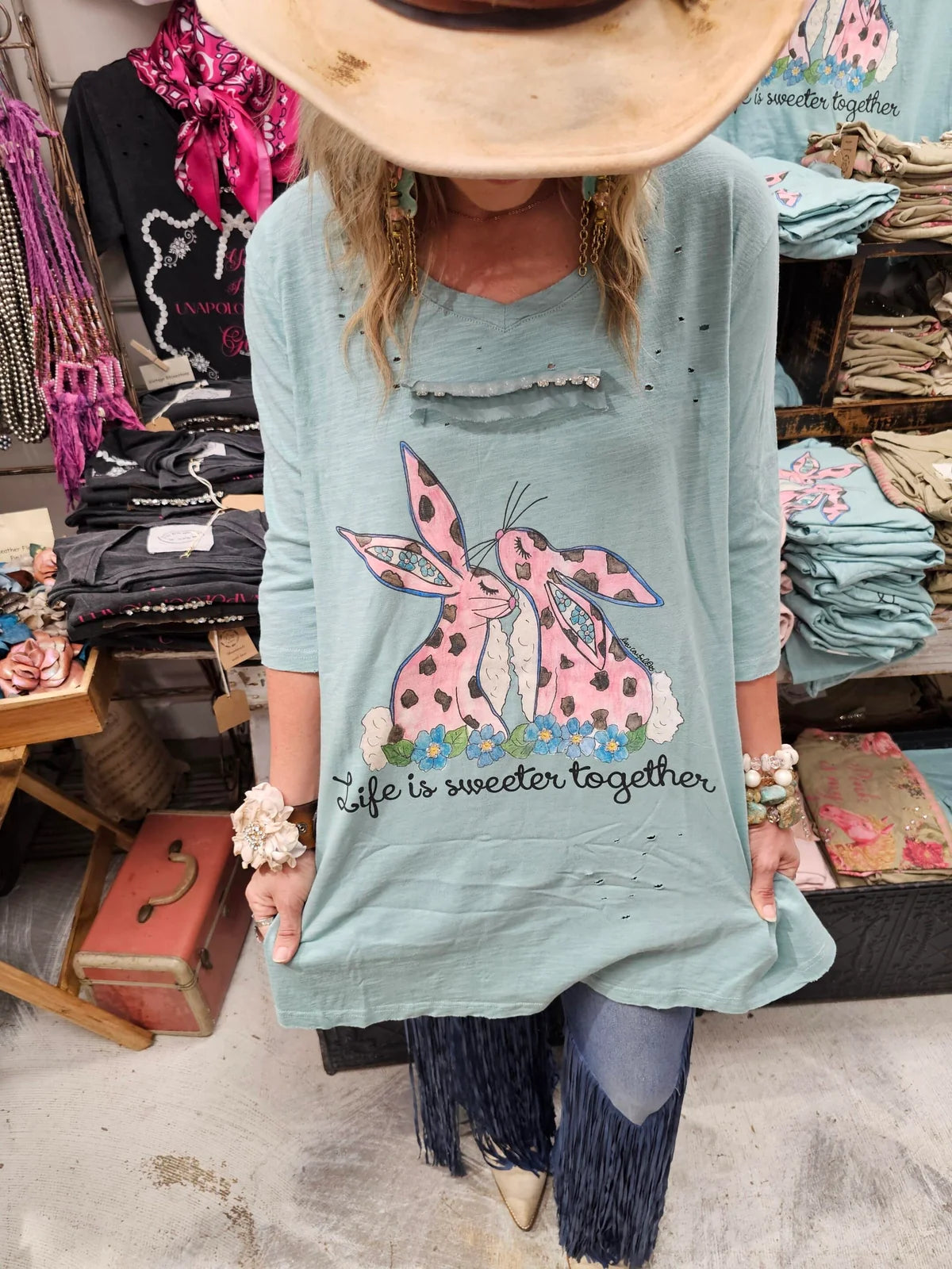 Rare Bird  Life is Sweeter 3/4 Sleeve