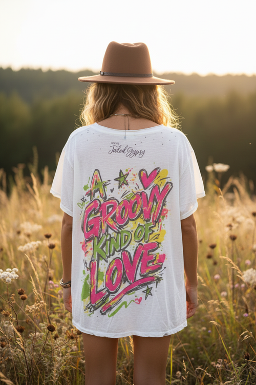 Back - Groovy Kind of Love Tee on Model