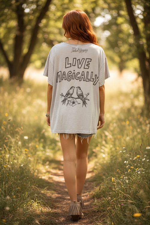 Back - Live Magically Tee on Model
