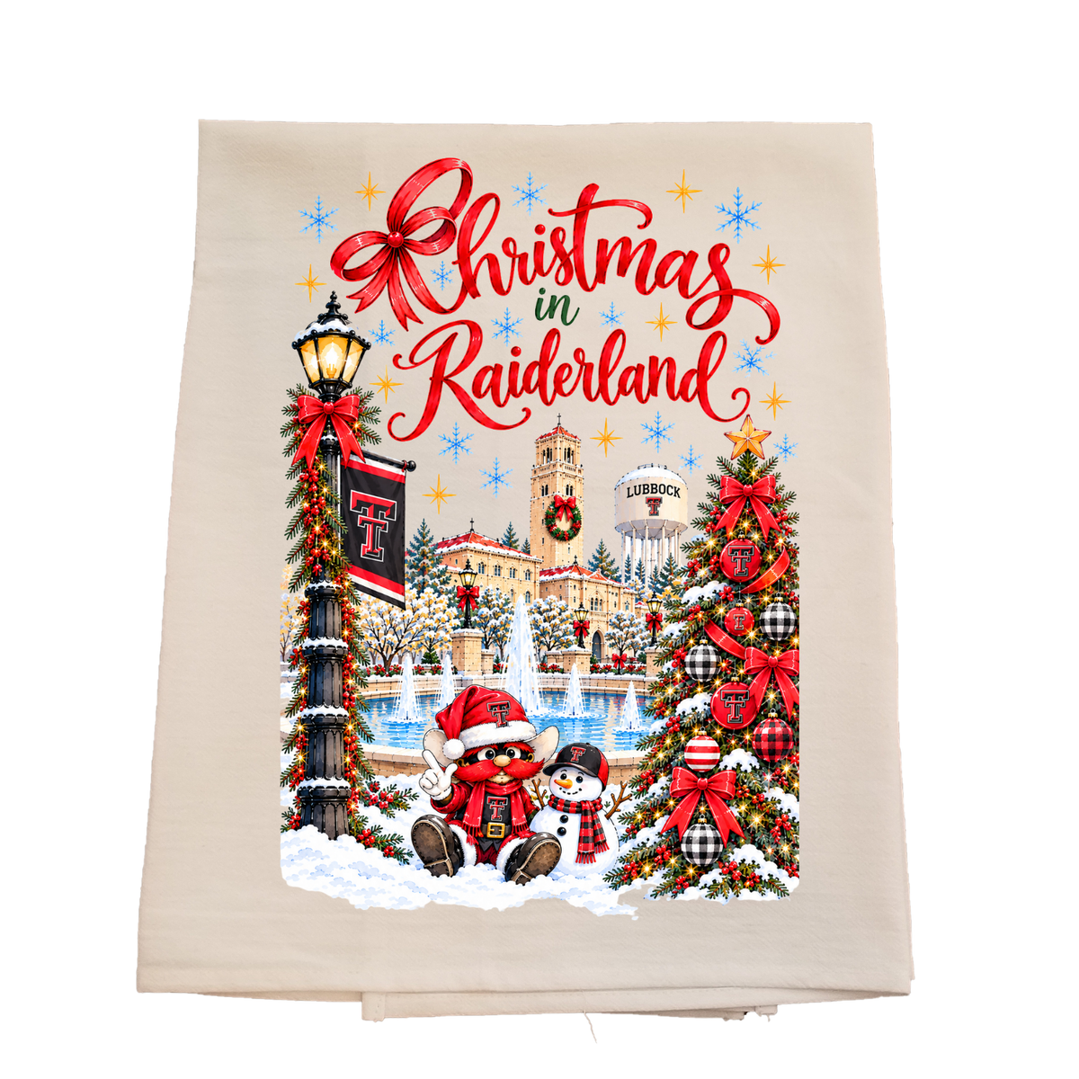 Christmas in Raiderland Tea Towel