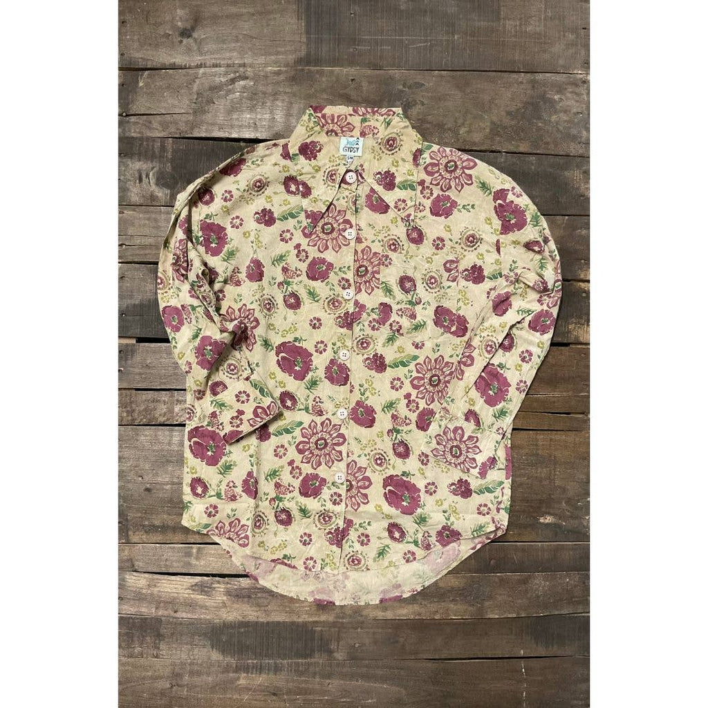 Jaded Gypsy To The Point Shirt- Floral Party