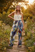 Diamond Dreams Patchwork Pants on Model
