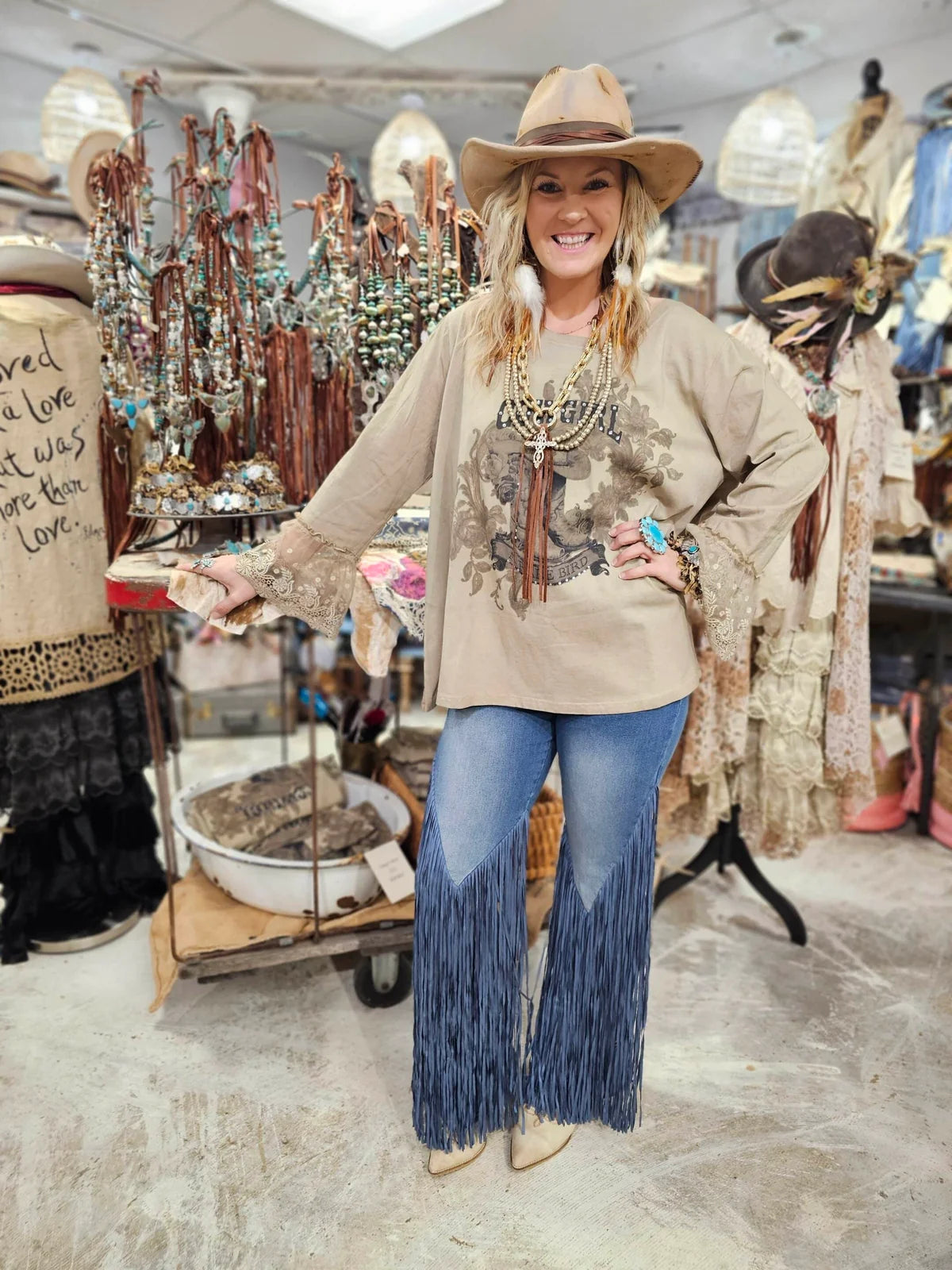 Rare Bird Cowgirl Shirt with Rhinestones