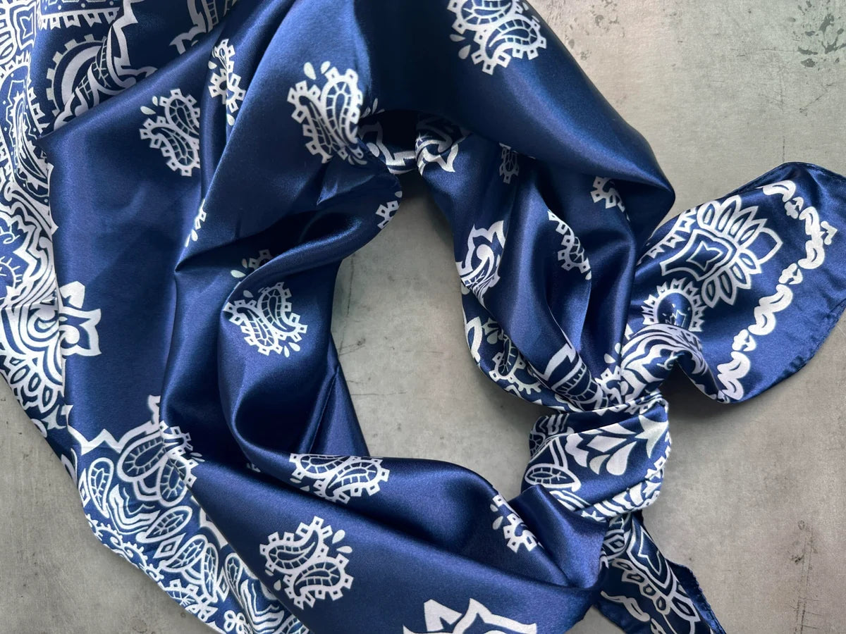 Rare Bird  Azure/Navy Blue Bandana Wild Rag