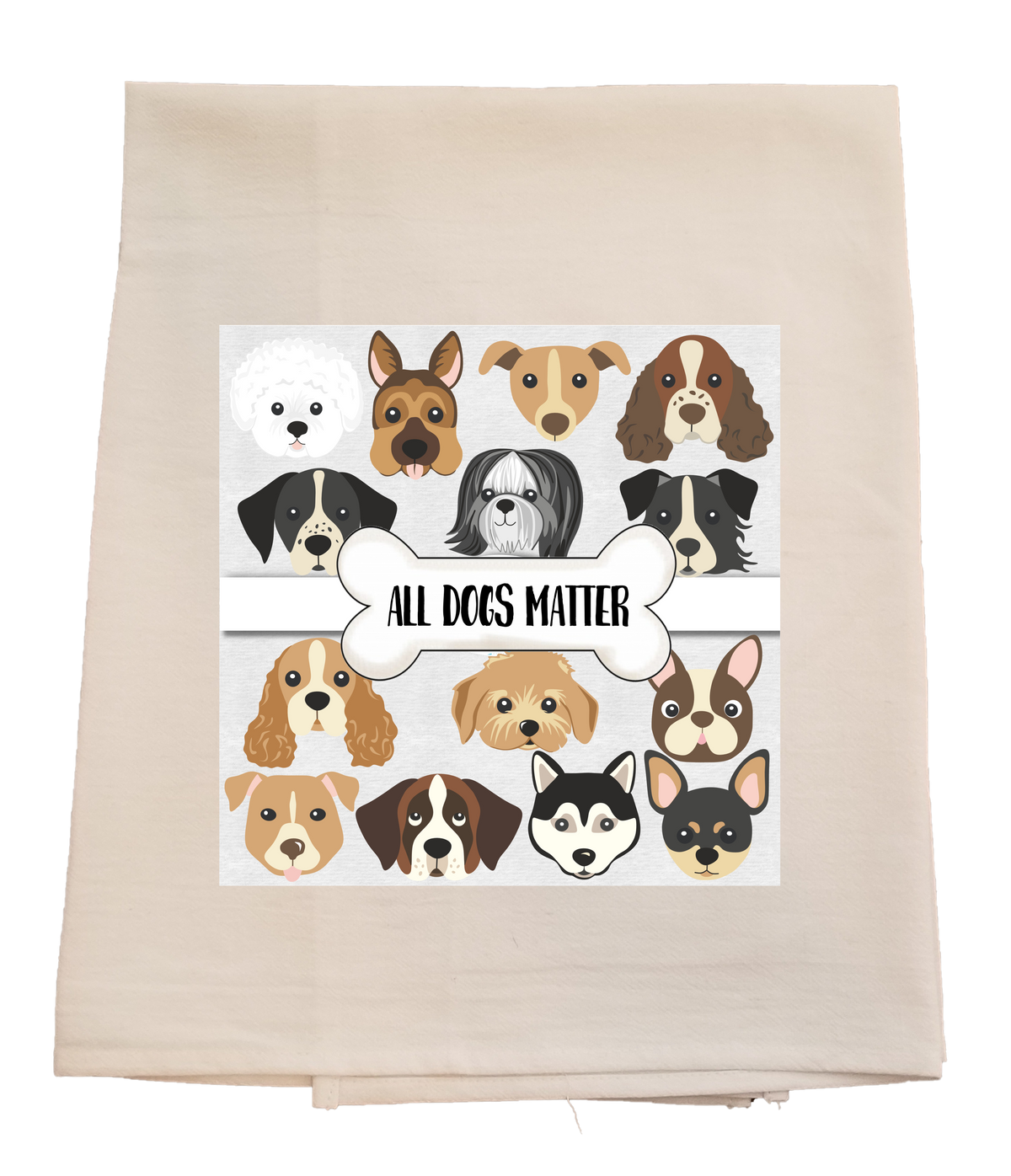 All Dogs Matter Tea Towel