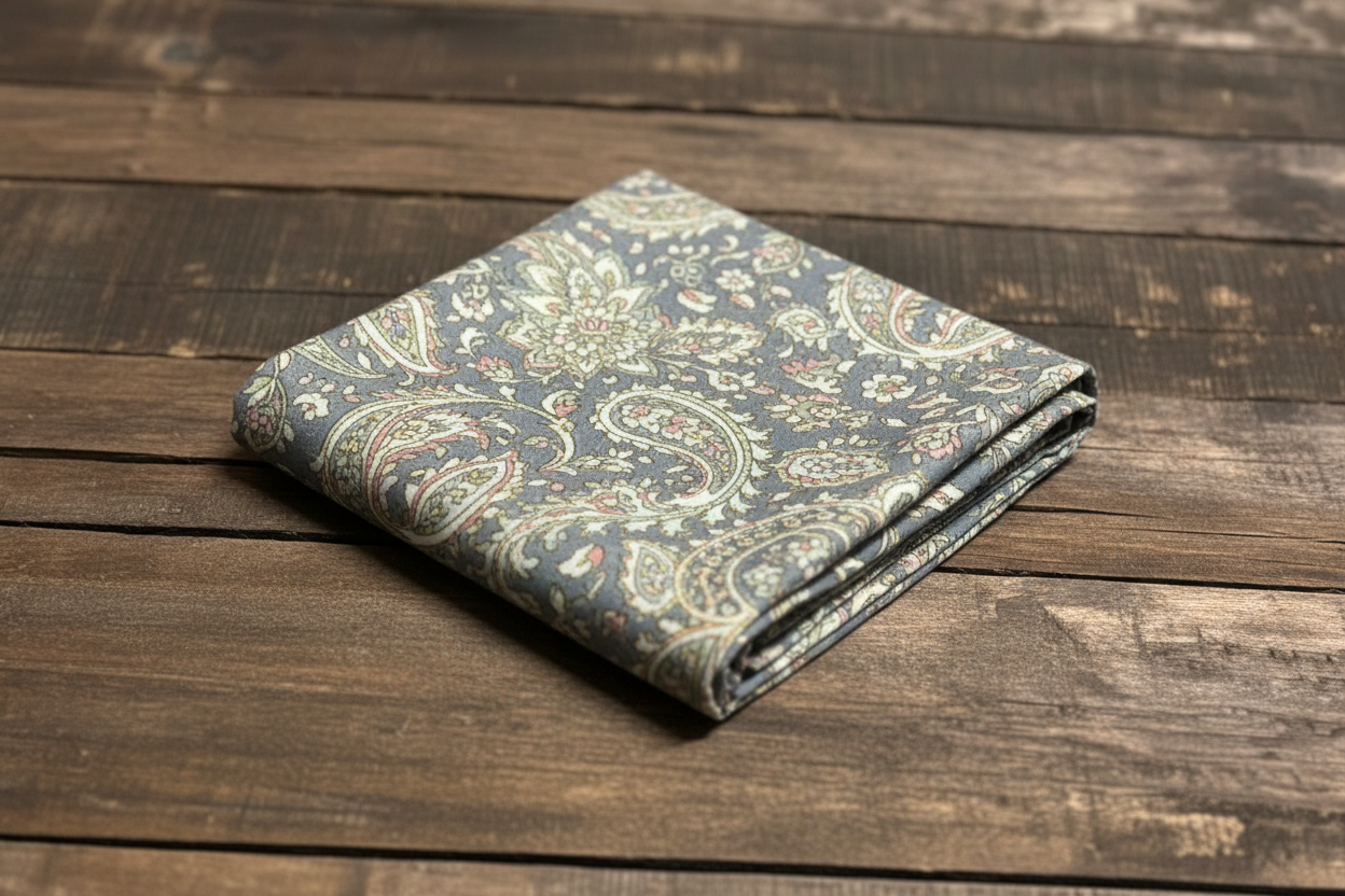 Gray Blue Paisley