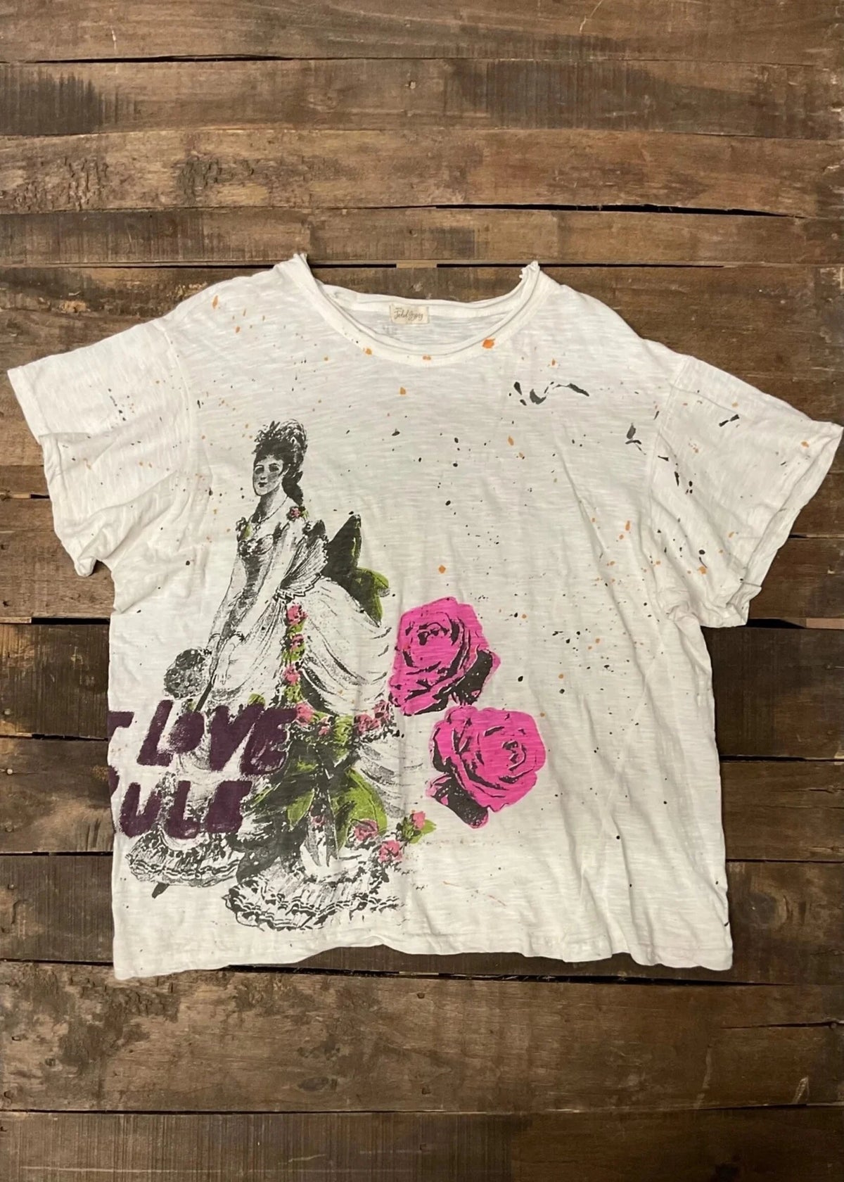 House of Jaded Gypsy Worn and Weathered Tee-  Love Rules