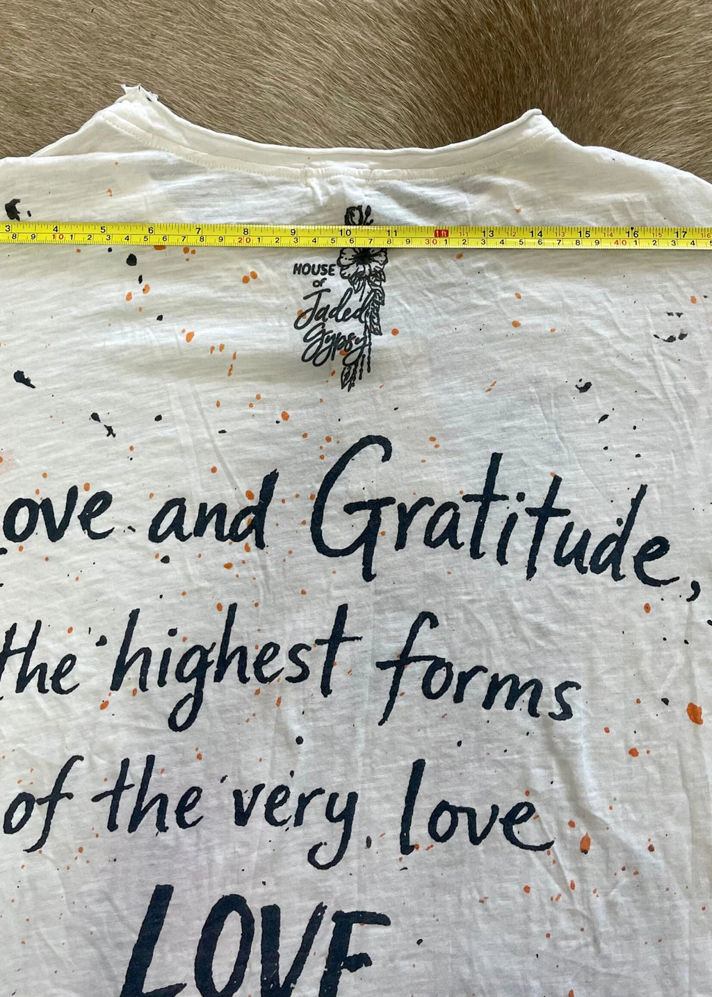 House of Jaded Gypsy Worn and Weathered Tee-  Love Rules