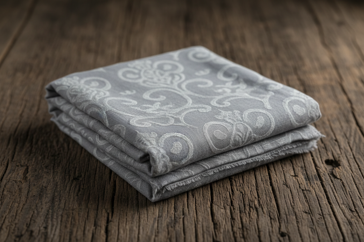 Gray Scrollwork Scarf