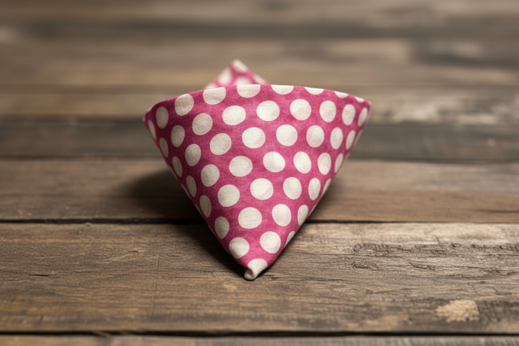Pink Polka Dot Scarf