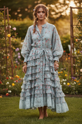 Jaded Gypsy Whispering Blooms Duster on Model