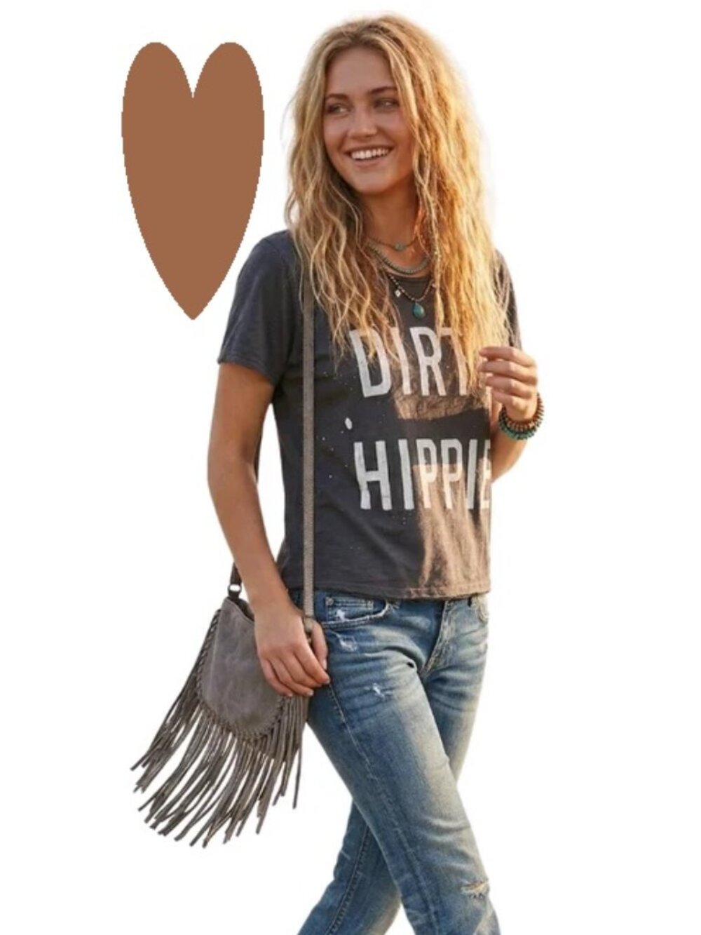 Dirty Hippie Tee - Brown