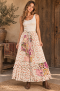 Model wearing the slightly shorter Sun Spell Skirt