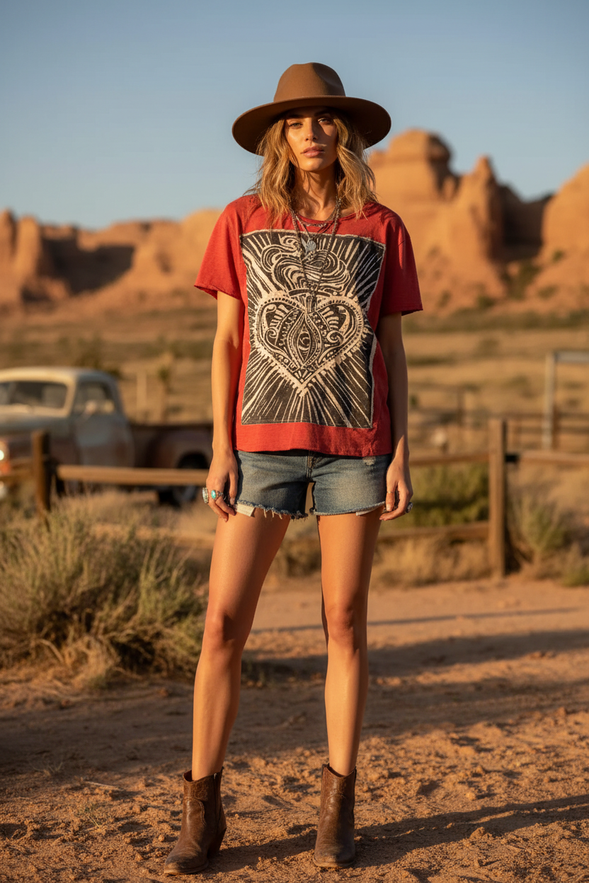 Moon Dance Tee on Model