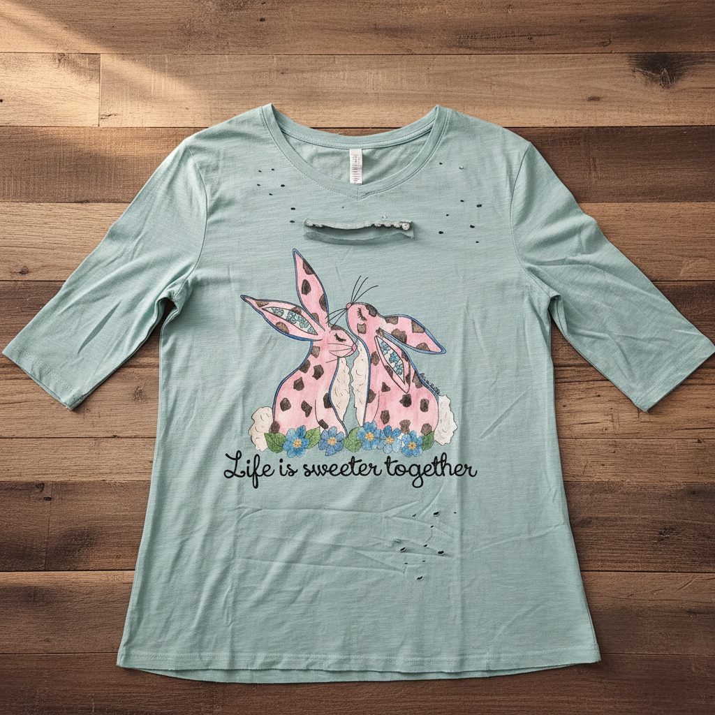 Rare Bird Life is Sweeter 3/4 Sleeve - Flat Lay