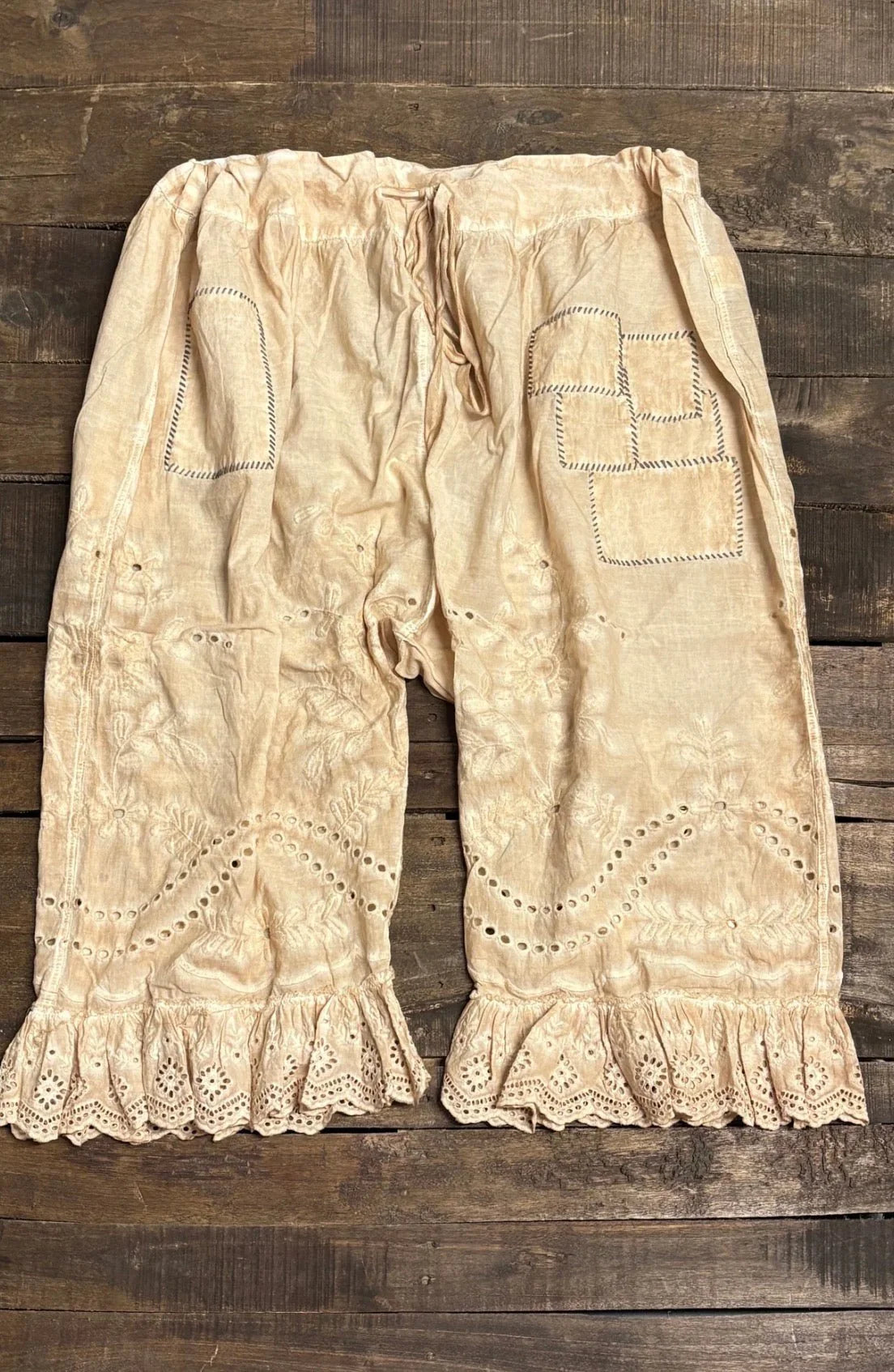 Jaded Gypsy Softly Worn Eyelet Bloomers Oatmeal