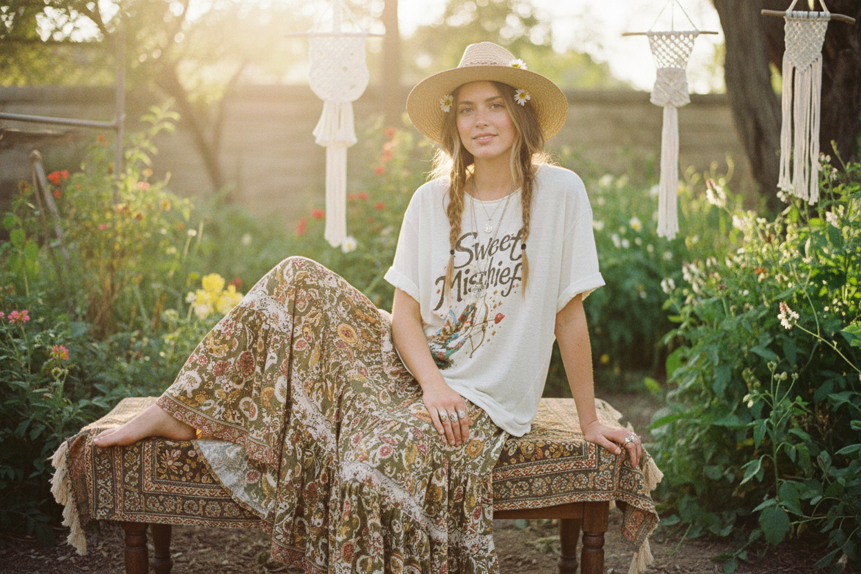 Sweet Mischief Tee on Model